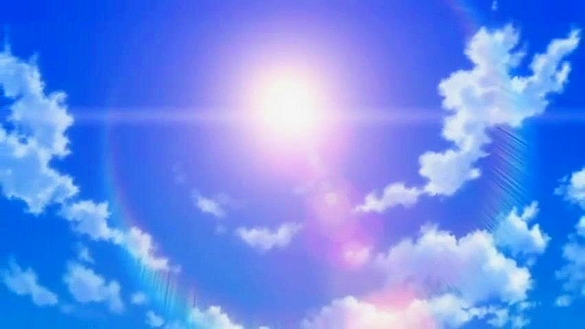 Slutty blonde anime girl with busty tits has a dirty fuck on public beach