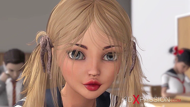 Teacher shemale face fucks a teenage schoolgirl in the dungeon