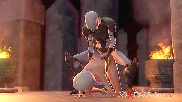 Eighteen year old blonde teen gets fucked hard by slave master