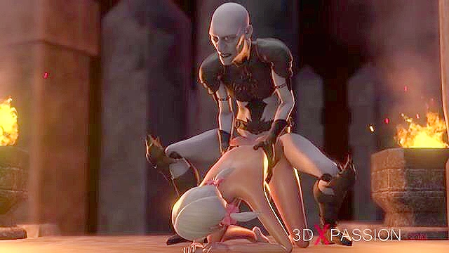 Eighteen year old blonde teen gets fucked hard by slave master