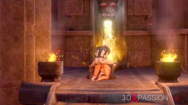 Eighteen year old blonde teen gets fucked hard by slave master