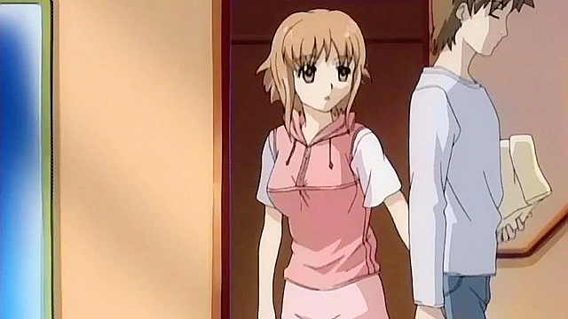 Busty school teacher has sex with a horny student in the library