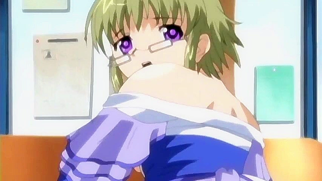 Busty school teacher has sex with a horny student in the library