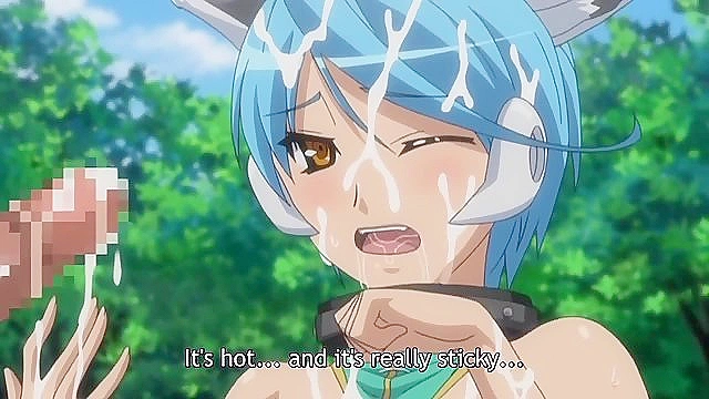 Furry doggirl gets fucked with a big cock down her throat