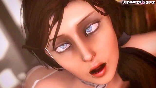 Bioshag - Bioshock Elizabeth gives a monster a blowjob, facial, and hardcore fuck
