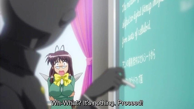 Busty teen futanari fucks a schoolgirl's mouth and asshole