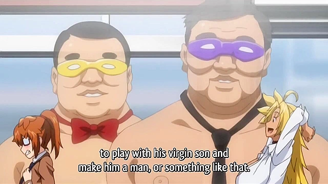 Anime schoolgirls turned pro whores have a strapon lesbian orgy