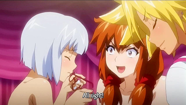 Anime schoolgirls turned pro whores have a strapon lesbian orgy