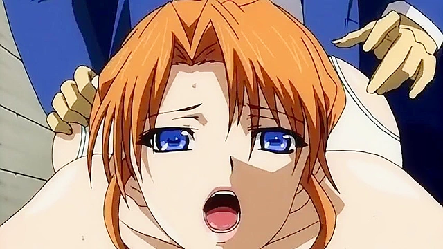 Hentai Redhead with huge tits gets fucked raw in her virgin pussy and asshole