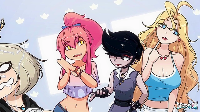 Party Games - Girls face fucked and doggy style banged by bunny monster