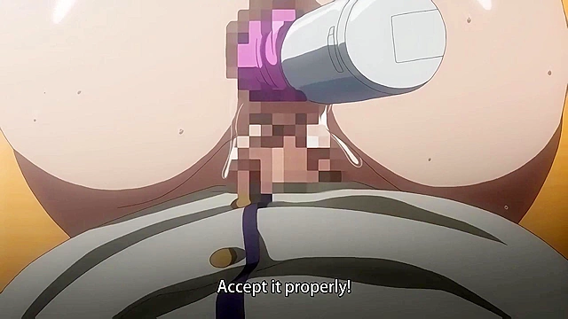 Dude gets his dick sucked by two anime hotties in double blowjob with facial