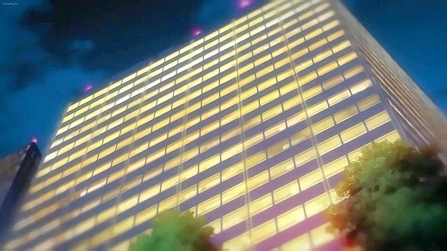 Dude gets his dick sucked by two anime hotties in double blowjob with facial