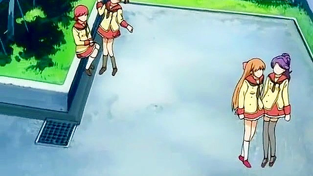 Sexy anime schoolgirl loses a kendo match and has to suck his dick