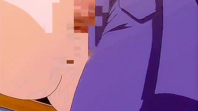 Sexy anime schoolgirl loses a kendo match and has to suck his dick