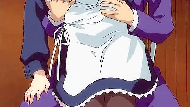 Sexy anime schoolgirl loses a kendo match and has to suck his dick