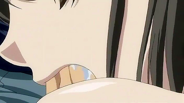 Teen guy sprays his hot load on girlfriends face then she rides his cock in hentai sex