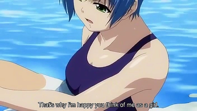 Teen guy sprays his hot load on girlfriends face then she rides his cock in hentai sex