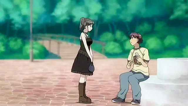 Teen guy sprays his hot load on girlfriends face then she rides his cock in hentai sex