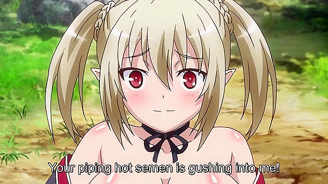 Holy Knight Ruvyrias 1 - Busty demon elf gets rough fucked in the woods and creampied