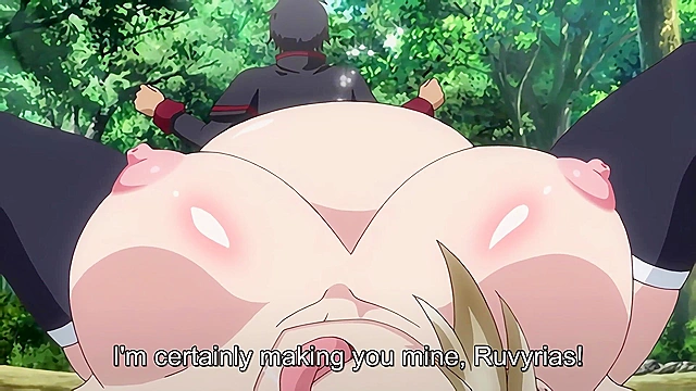 Holy Knight Ruvyrias 1 - Busty demon elf gets rough fucked in the woods and creampied