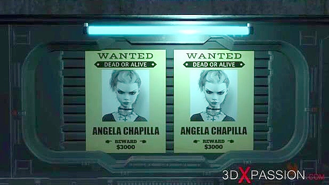 Cyberpunk girl face fucked by dude and ass fucked by ebony tranny