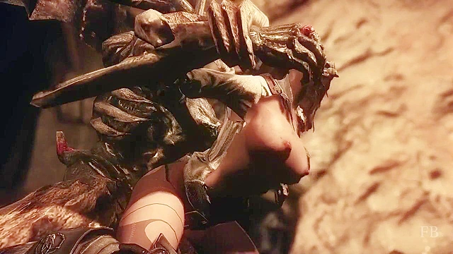 Ava the Last Blade 2 - Zombie knocks out boyfriend then roughly fucks his girlfriend