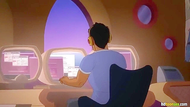 Savita Bhabhi - Busty mature cartoon indian woman sucks the dick of two young guys