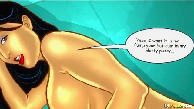 Savita Bhabhi - Busty mature cartoon indian woman sucks the dick of two young guys