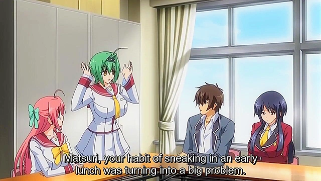 Oppai Heart 2 - Pregnant anime schoolgirl gets creampied while her tits leak