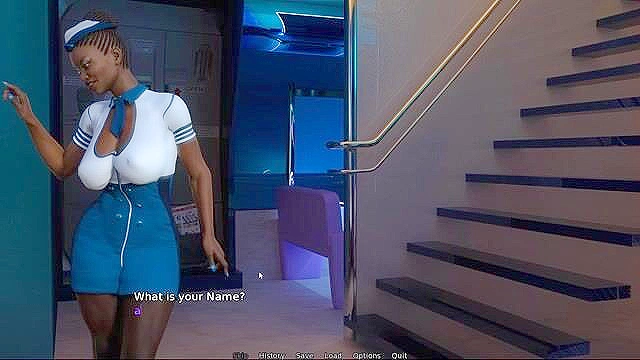 Deepthroating cock in an airplane bathroom with a 3d stranger