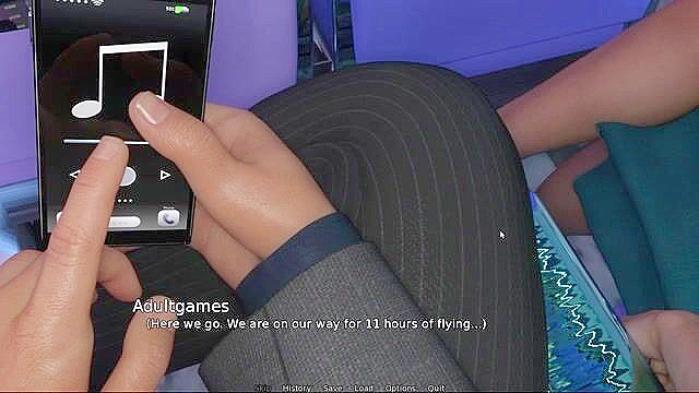 Deepthroating cock in an airplane bathroom with a 3d stranger