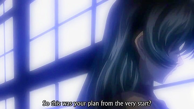 Ogres roughly face fuck a hentai girl and shoot their cum down her throat