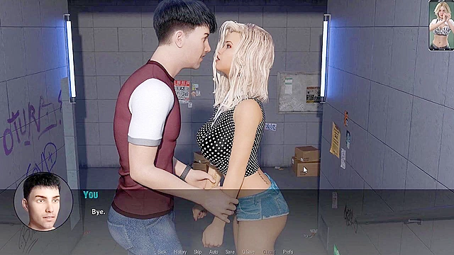 Reunion - Busty Brunette gets pussy licking and rides cock cowgirl - game walkthrough