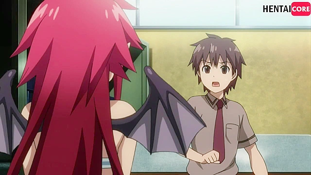 Dinner for Vampire (english dubs) - Succubus vampire is gangbanged in school class