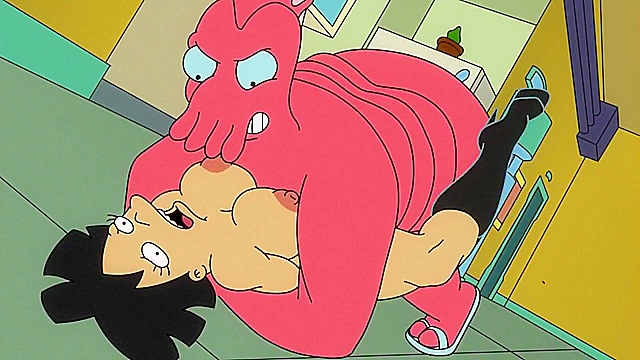 Amy Wong and Zoidberg debauchery with massive creampie