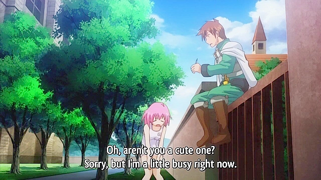 Rance Quest for Hikari 3 - Swimsuit girl gives a rough handjob and public fuck