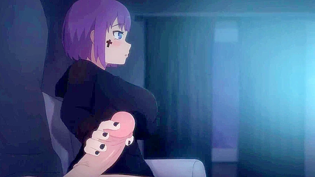 Cartoon gamer girl gets her big titties used for fuck and facial