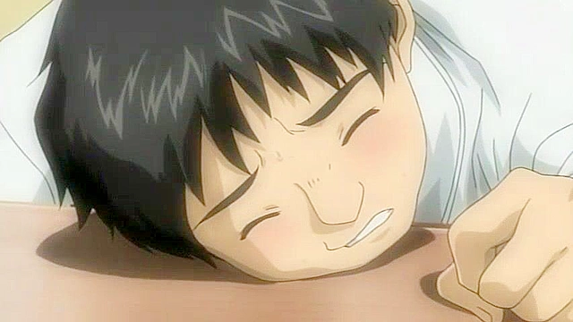 Dirty schoolgirl gives a sloppy blowjob in the bathroom to shy guy