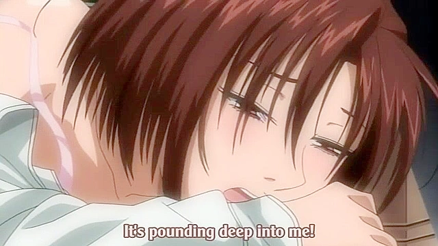 Dirty schoolgirl gives a sloppy blowjob in the bathroom to shy guy