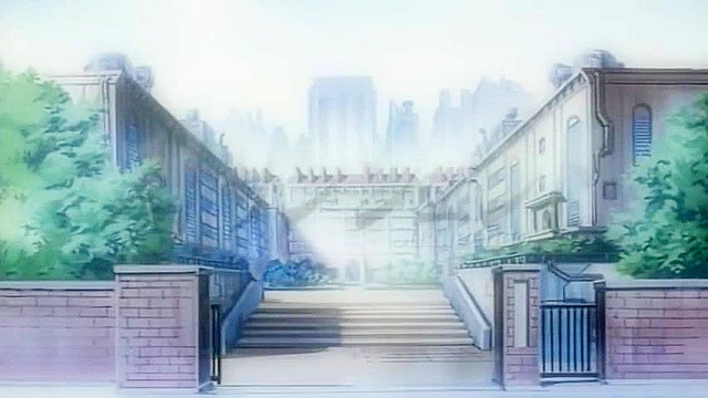 Dirty schoolgirl gives a sloppy blowjob in the bathroom to shy guy