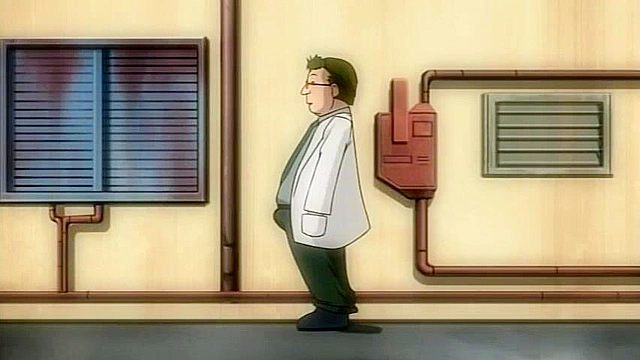 Dirty schoolgirl gives a sloppy blowjob in the bathroom to shy guy