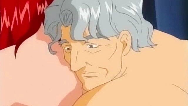 Redhead anime girl gets eaten out by old man and then is fucked deep