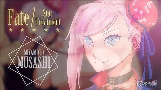 Fate / Star Treatment - Miyamoto Musashi mouth jizzed and anal creampied in hentai video