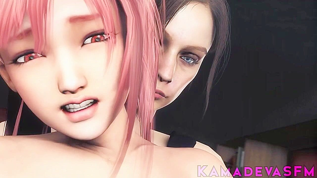 Sensual Neighbours - Dead or Alive babes get face fucked by futanari girls