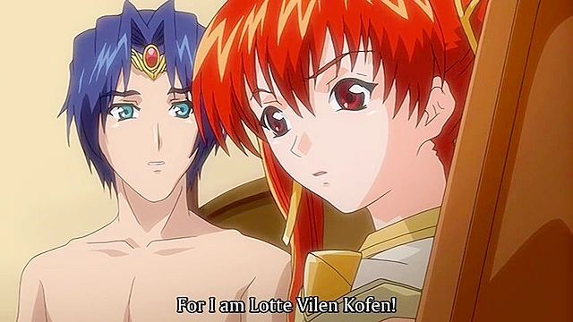 Redhead princess is on her knees pleasing her master