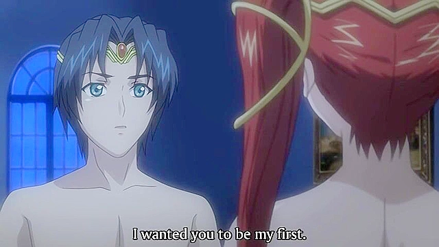 Redhead princess is on her knees pleasing her master