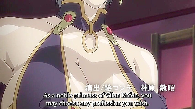 Redhead princess is on her knees pleasing her master