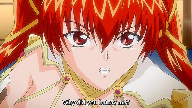 Redhead princess is on her knees pleasing her master