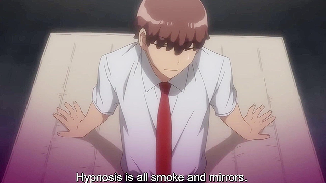 Class Rep Believes in the Hypnosis App 1 - Busty hentai schoolgirl uses app to fuck student