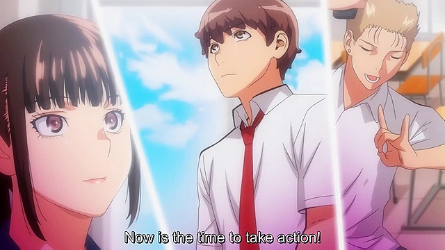 Class Rep Believes in the Hypnosis App 1 - Busty hentai schoolgirl uses app to fuck student